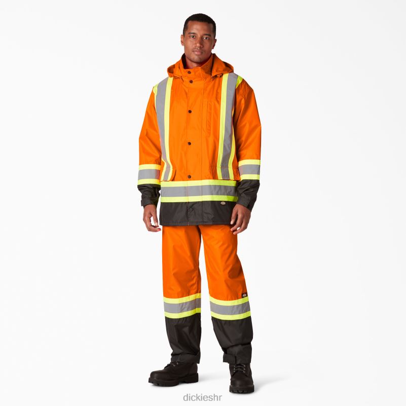 hi vis 2-dijelno sigurnosno kišno odijelo uniseks Dickies ansi narančasta (ao) 6BPL61453 radna odjeća