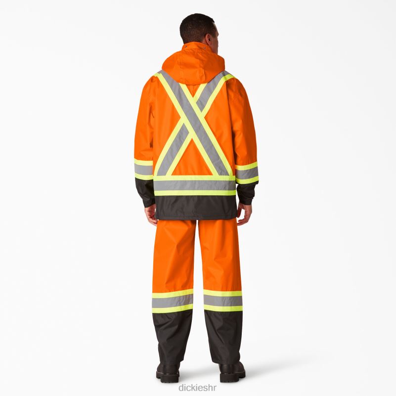 hi vis 2-dijelno sigurnosno kišno odijelo uniseks Dickies ansi narančasta (ao) 6BPL61453 radna odjeća