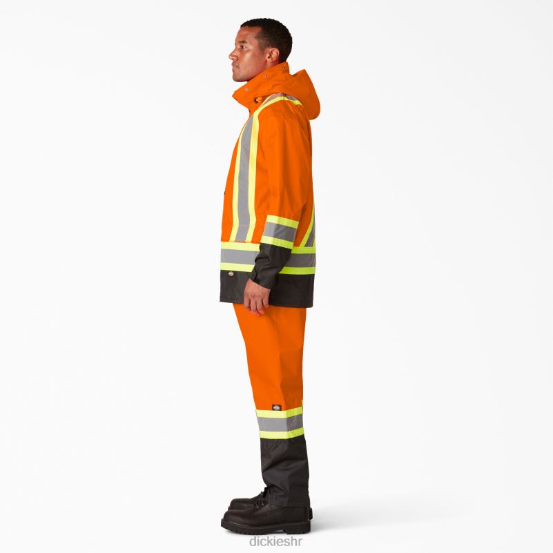 hi vis 2-dijelno sigurnosno kišno odijelo uniseks Dickies ansi narančasta (ao) 6BPL61453 radna odjeća