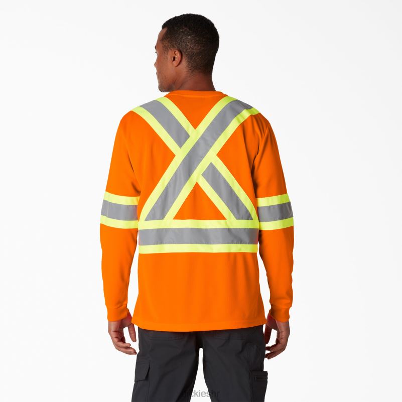 hi vis sigurnosna majica dugih rukava uniseks Dickies ansi narančasta (ao) 6BPL61448 radna odjeća