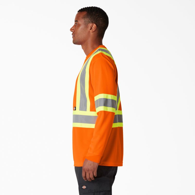 hi vis sigurnosna majica dugih rukava uniseks Dickies ansi narančasta (ao) 6BPL61448 radna odjeća