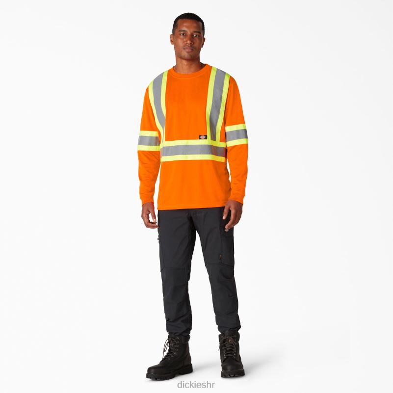 hi vis sigurnosna majica dugih rukava uniseks Dickies ansi narančasta (ao) 6BPL61448 radna odjeća