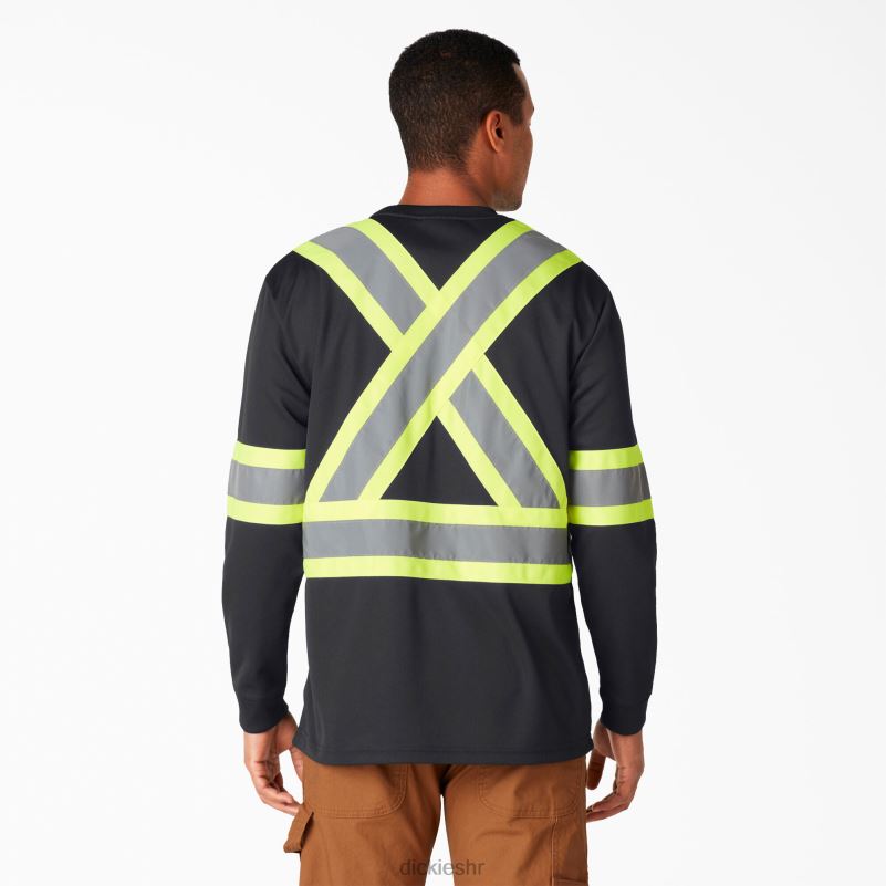 hi vis sigurnosna majica dugih rukava uniseks Dickies crna (bk) 6BPL61450 radna odjeća