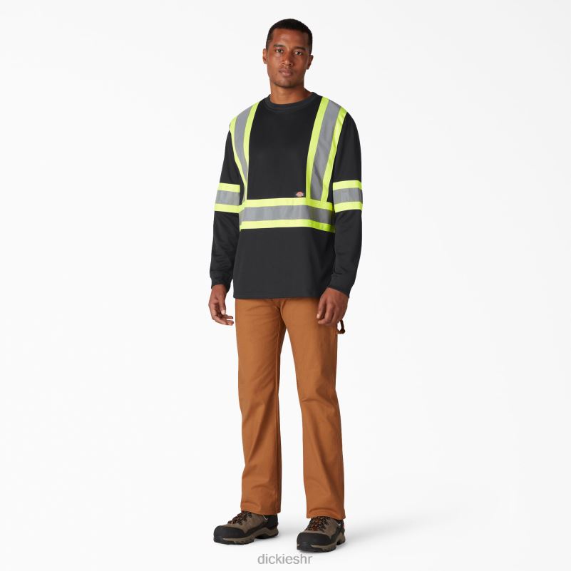 hi vis sigurnosna majica dugih rukava uniseks Dickies crna (bk) 6BPL61450 radna odjeća