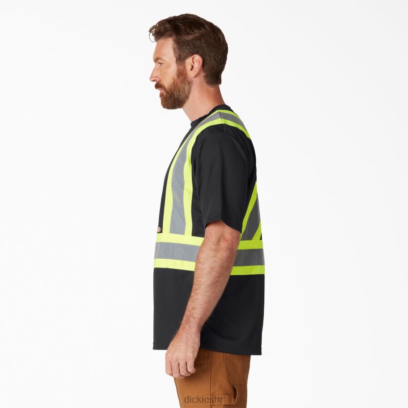 hi vis sigurnosna majica kratkih rukava uniseks Dickies crna (bk) 6BPL61447 radna odjeća
