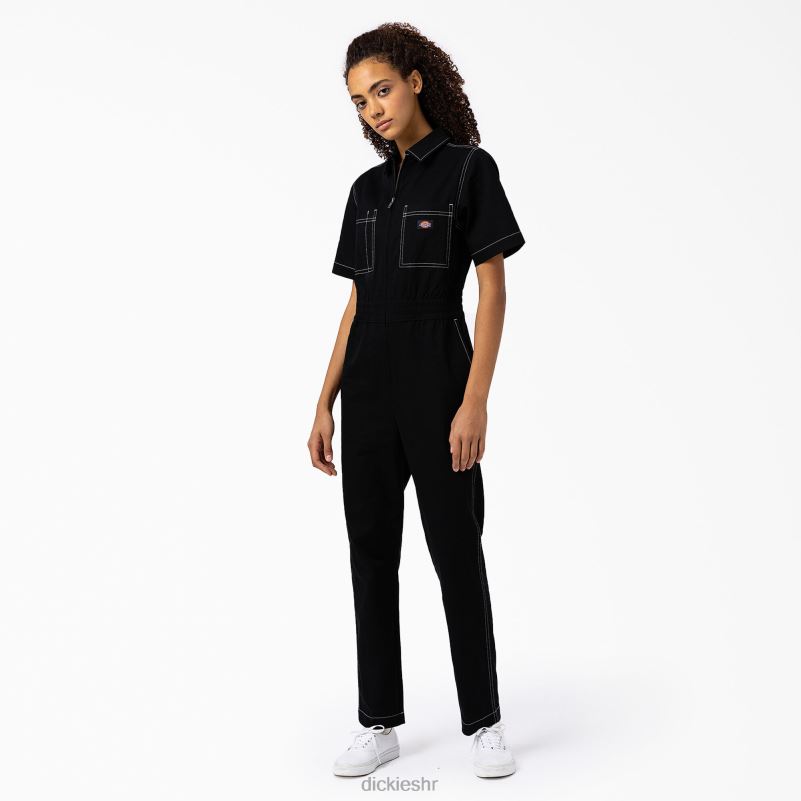florala kombinezon žene Dickies crna (bkx) 6BPL61933 radna odjeća