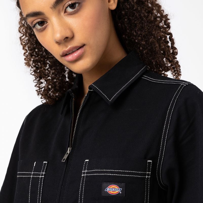 florala kombinezon žene Dickies crna (bkx) 6BPL61933 radna odjeća