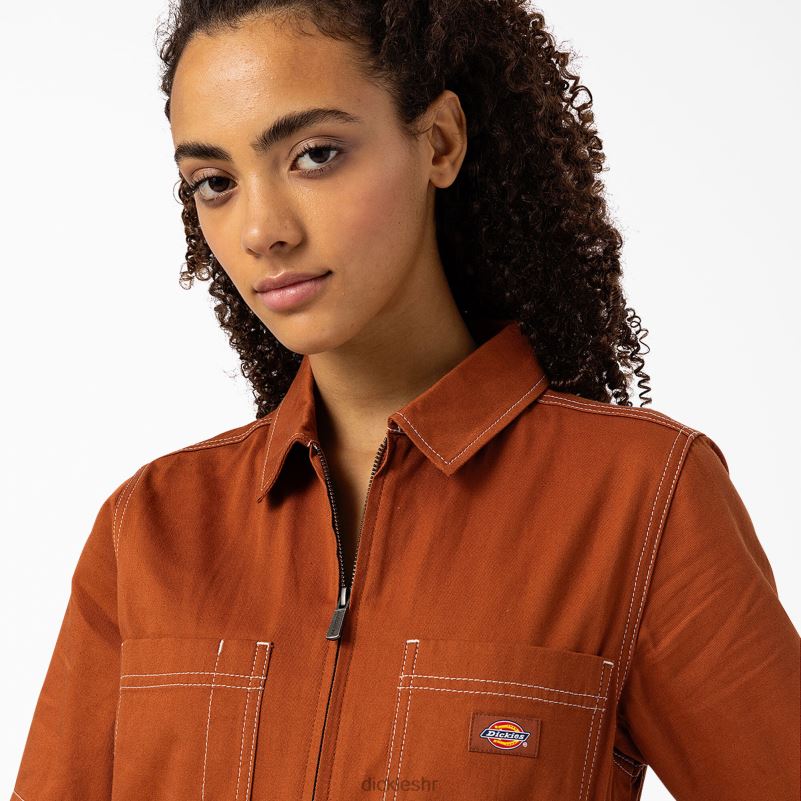 florala kombinezon žene Dickies medenjak smeđi (tj.) 6BPL61934 radna odjeća