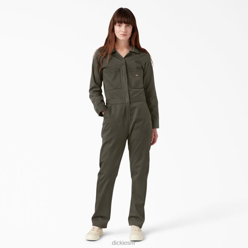 kombinezon dugih rukava žene Dickies zelena mahovina (ms) 6BPL61932 radna odjeća