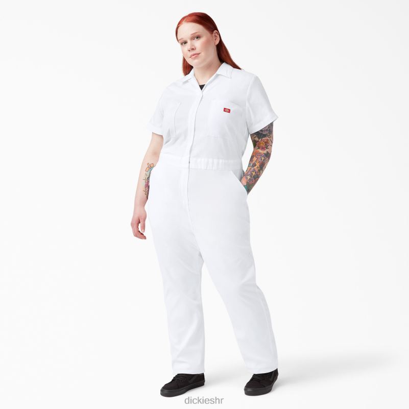 plus flex cooling kombinezon kratkih rukava žene Dickies bijelo (wh) 6BPL61554 radna odjeća