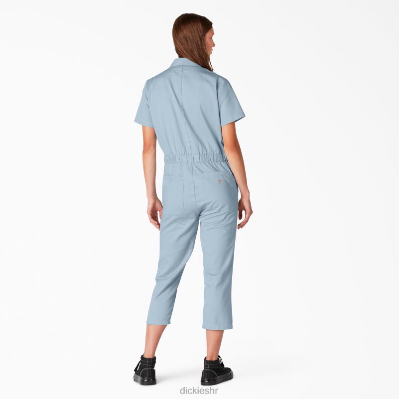 prerađeni skraćeni kombinezon žene Dickies stonewashed fog blue (sgf) 6BPL61944 radna odjeća