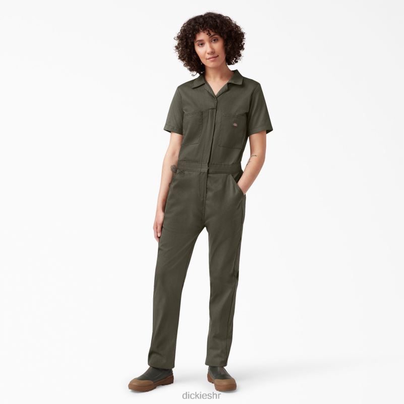 rashladni kombinezon kratkih rukava žene Dickies zelena mahovina (ms) 6BPL61547 radna odjeća