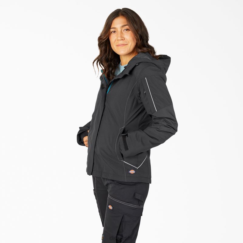 radna odjeća za performanse vodootporna izolirana jakna žene Dickies crna (bk) 6BPL62375 radna odjeća