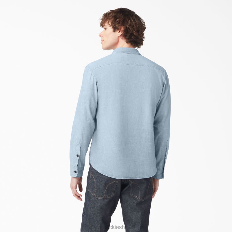 Radna košulja dugih rukava iz 1922 muškarci Dickies bleach blue chambray (bblc) 6BPL6914 radna odjeća
