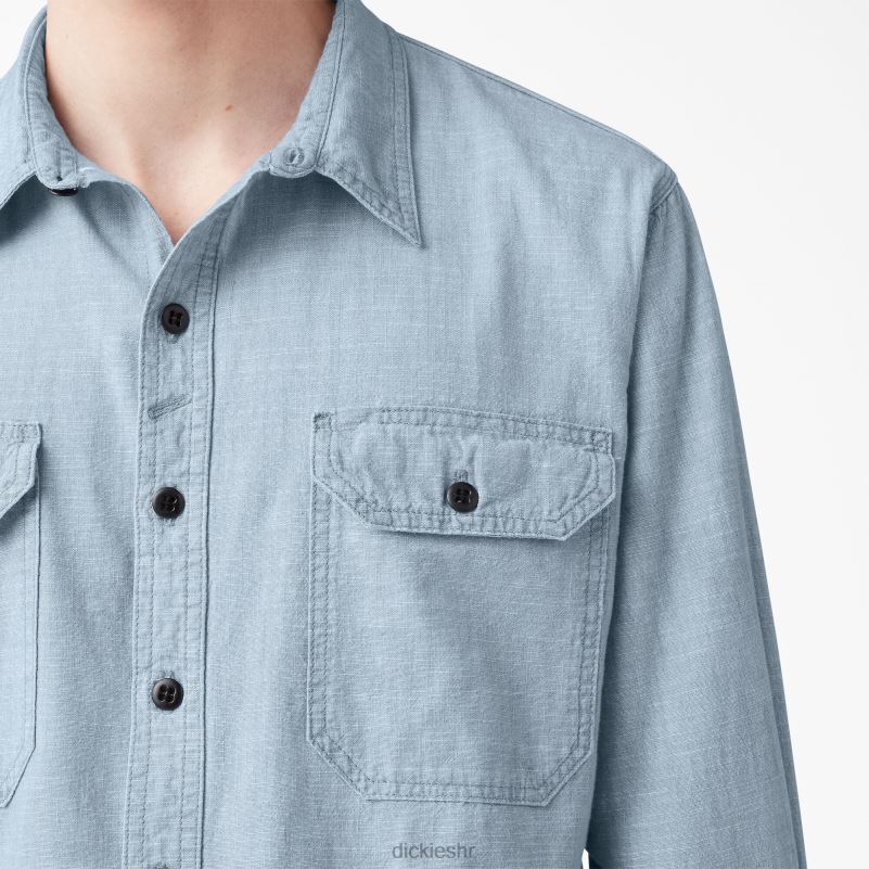 Radna košulja dugih rukava iz 1922 muškarci Dickies bleach blue chambray (bblc) 6BPL6914 radna odjeća