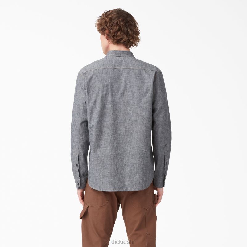 Radna košulja dugih rukava iz 1922 muškarci Dickies isprano crno (rbk) 6BPL6916 radna odjeća
