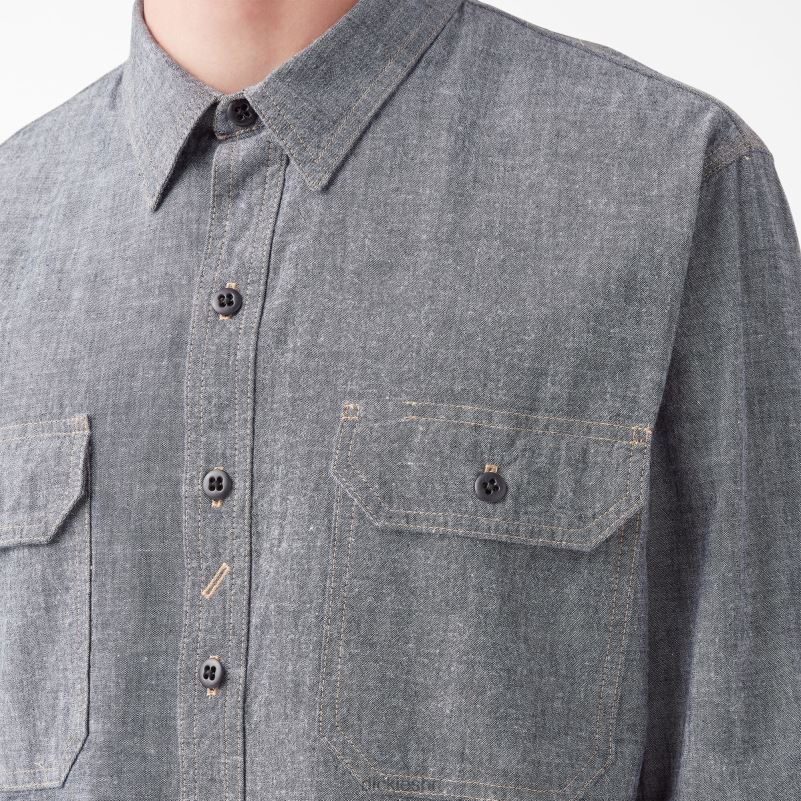 Radna košulja dugih rukava iz 1922 muškarci Dickies isprano crno (rbk) 6BPL6916 radna odjeća