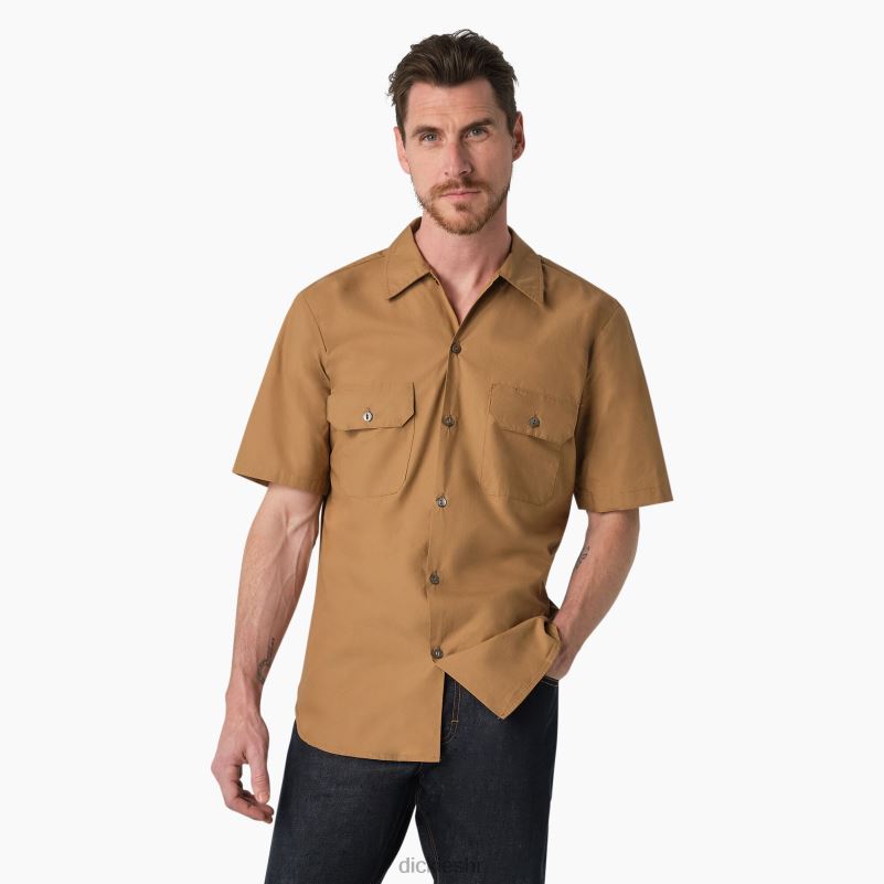 Radna košulja kratkih rukava iz 1922 muškarci Dickies isprani javor (rma) 6BPL6923 radna odjeća