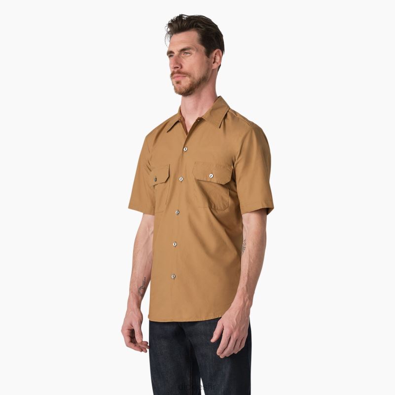 Radna košulja kratkih rukava iz 1922 muškarci Dickies isprani javor (rma) 6BPL6923 radna odjeća