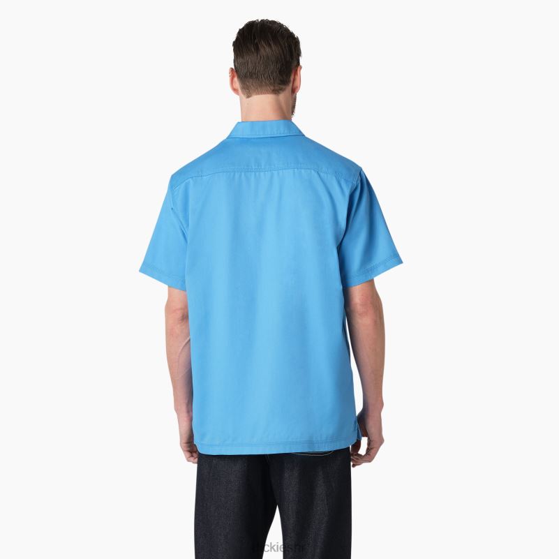 madras radna košulja kratkih rukava muškarci Dickies azurno plava (ab2) 6BPL6760 radna odjeća