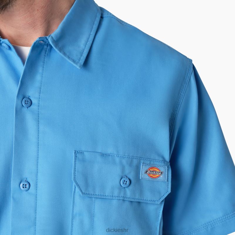 madras radna košulja kratkih rukava muškarci Dickies azurno plava (ab2) 6BPL6760 radna odjeća