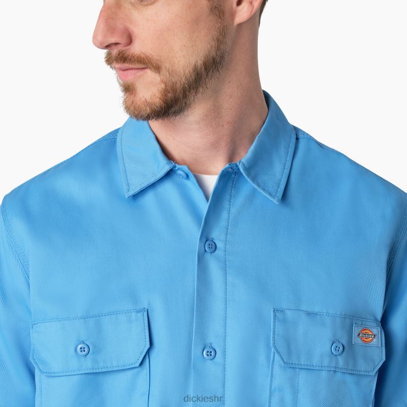 madras radna košulja kratkih rukava muškarci Dickies azurno plava (ab2) 6BPL6760 radna odjeća