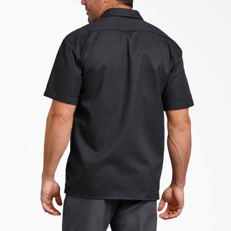 radna košulja kratkih rukava opuštenog kroja muškarci Dickies crna (bk) 6BPL6596 radna odjeća