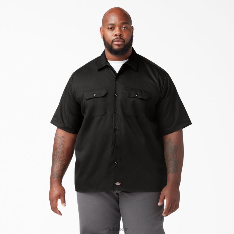 radna košulja kratkih rukava opuštenog kroja muškarci Dickies crna (bk) 6BPL6596 radna odjeća
