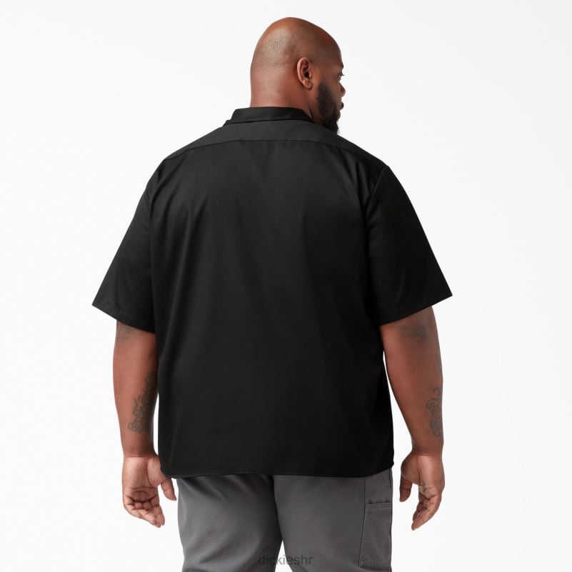 radna košulja kratkih rukava opuštenog kroja muškarci Dickies crna (bk) 6BPL6596 radna odjeća