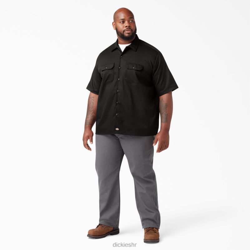 radna košulja kratkih rukava opuštenog kroja muškarci Dickies crna (bk) 6BPL6596 radna odjeća