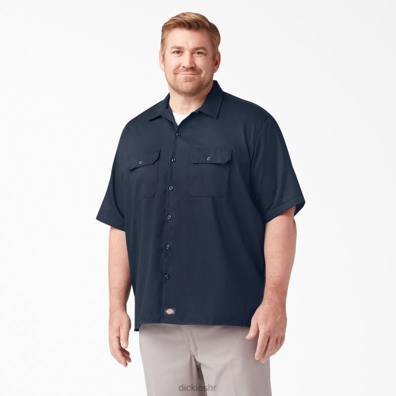 radna košulja kratkih rukava opuštenog kroja muškarci Dickies tamnoplava (dn) 6BPL6598 radna odjeća