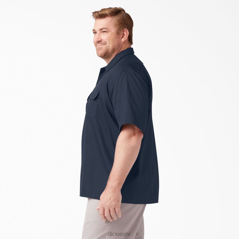 radna košulja kratkih rukava opuštenog kroja muškarci Dickies tamnoplava (dn) 6BPL6598 radna odjeća