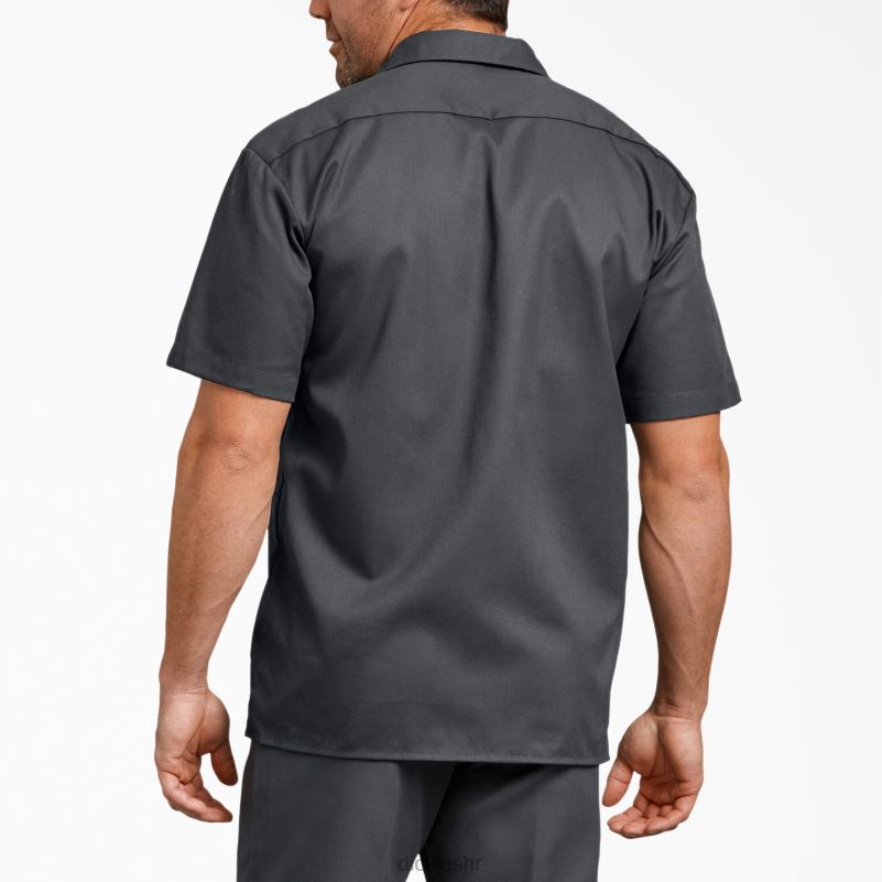 radna košulja kratkih rukava opuštenog kroja muškarci Dickies ugljen siva (ch) 6BPL6597 radna odjeća