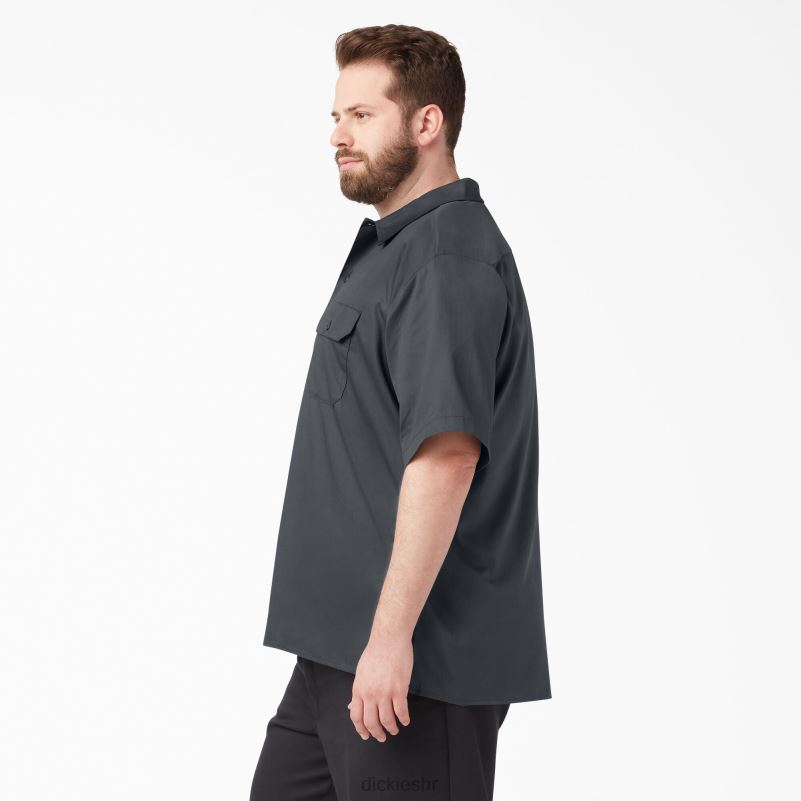 radna košulja kratkih rukava opuštenog kroja muškarci Dickies ugljen siva (ch) 6BPL6597 radna odjeća