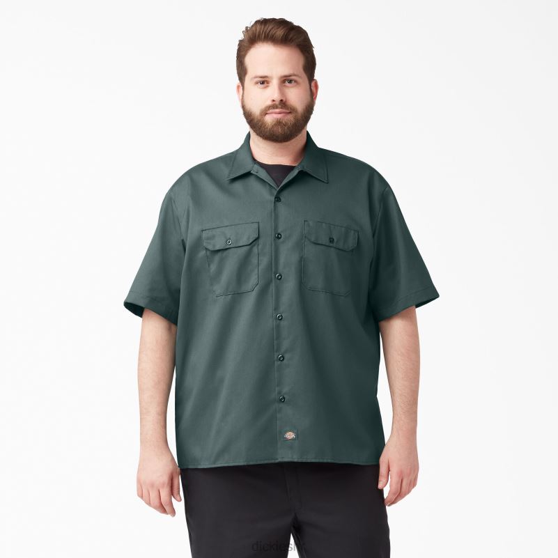 radna majica kratkih rukava muškarci Dickies Lincoln Green (ln) 6BPL6496 radna odjeća