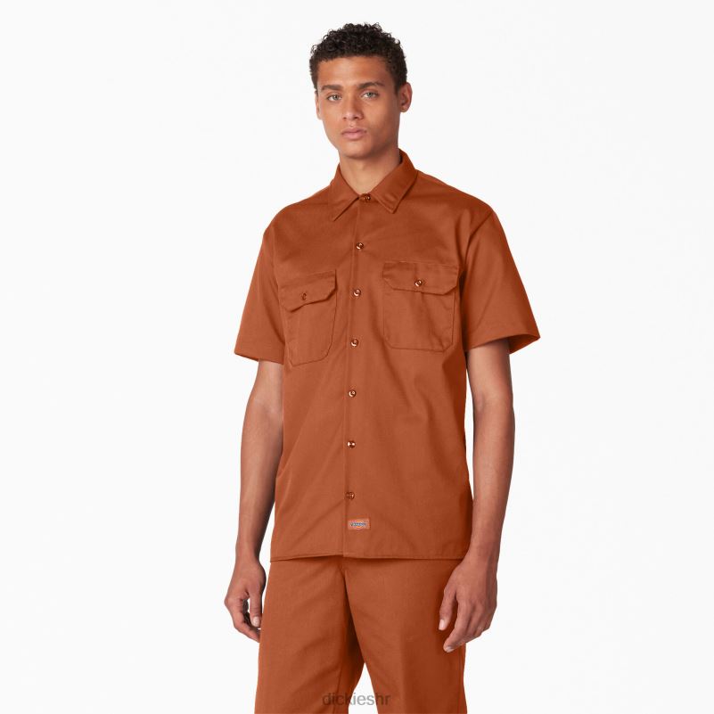 radna majica kratkih rukava muškarci Dickies medenjak smeđi (tj.) 6BPL6494 radna odjeća