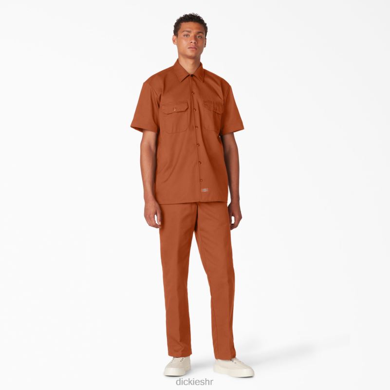 radna majica kratkih rukava muškarci Dickies medenjak smeđi (tj.) 6BPL6494 radna odjeća