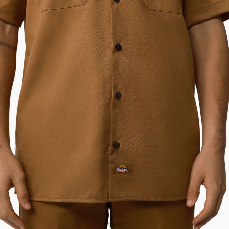 radna majica kratkih rukava muškarci Dickies smeđa patka (wsd) 6BPL6503 radna odjeća