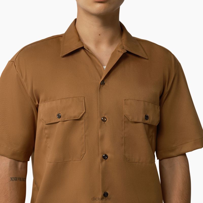 radna majica kratkih rukava muškarci Dickies smeđa patka (wsd) 6BPL6503 radna odjeća