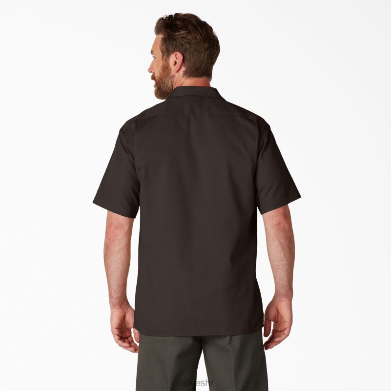 radna majica kratkih rukava muškarci Dickies tamno smeđa (db) 6BPL6488 radna odjeća