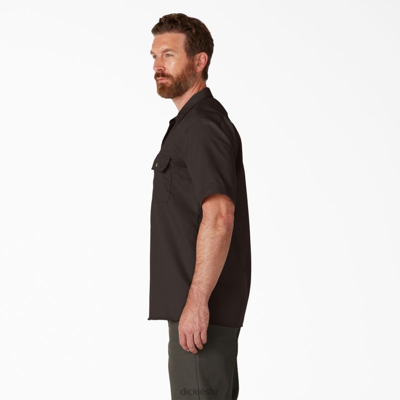 radna majica kratkih rukava muškarci Dickies tamno smeđa (db) 6BPL6488 radna odjeća
