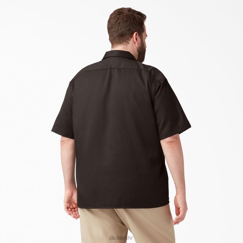 radna majica kratkih rukava muškarci Dickies tamno smeđa (db) 6BPL6488 radna odjeća