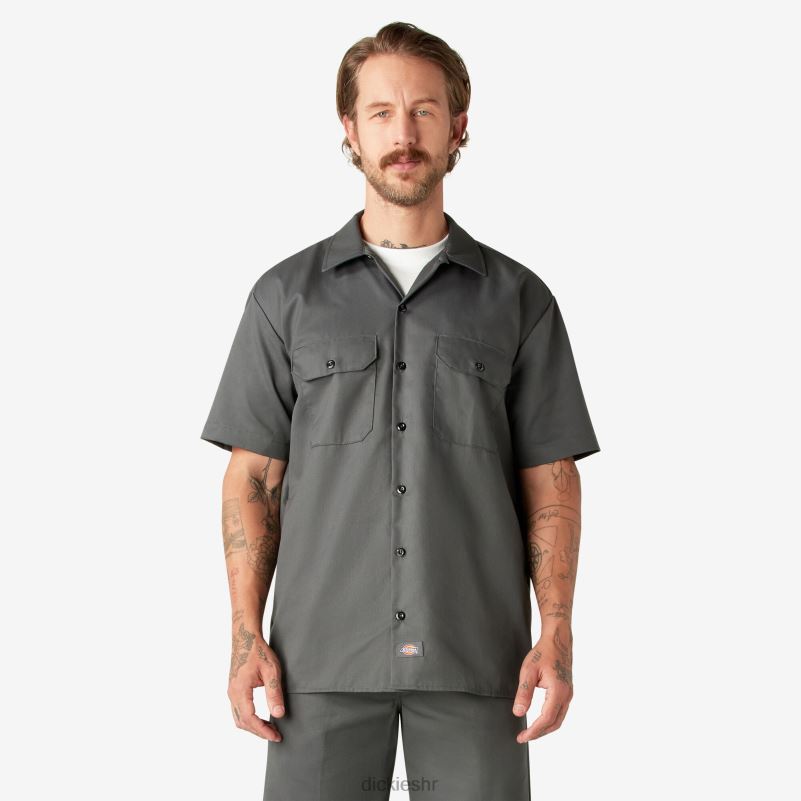 radna majica kratkih rukava muškarci Dickies ugljen siva (ch) 6BPL6487 radna odjeća