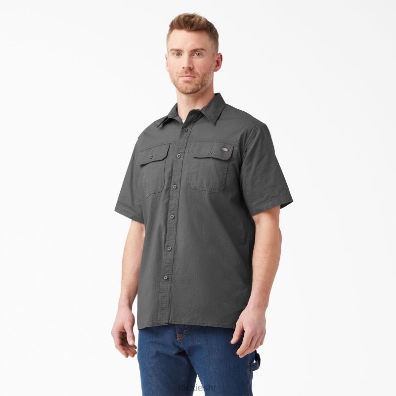 ripstop radna košulja kratkih rukava muškarci Dickies isprani škriljevac (rsl) 6BPL6647 radna odjeća