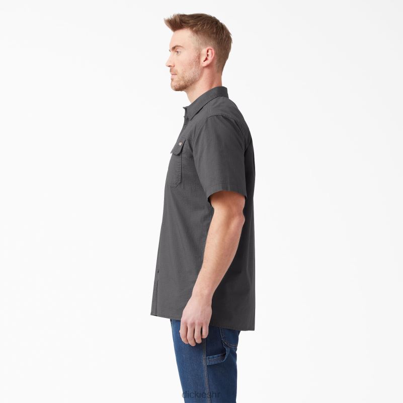 ripstop radna košulja kratkih rukava muškarci Dickies isprani škriljevac (rsl) 6BPL6647 radna odjeća
