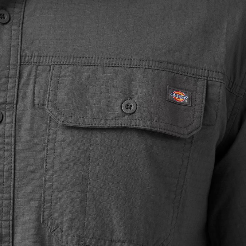 ripstop radna košulja kratkih rukava muškarci Dickies isprani škriljevac (rsl) 6BPL6647 radna odjeća