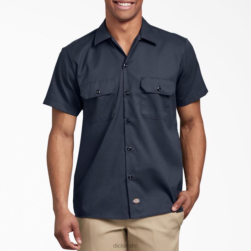 uska radna košulja kratkih rukava muškarci Dickies tamnoplava (dn) 6BPL6629 radna odjeća