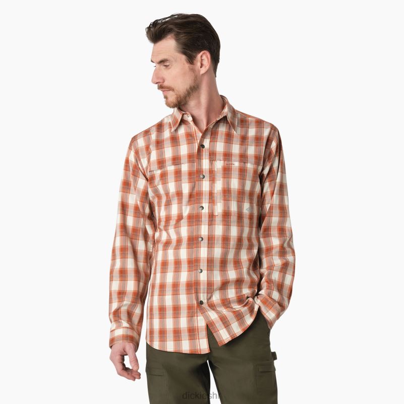 cool radna majica dugih rukava muškarci Dickies bakreno/smeđi karirani (c1w) 6BPL6679 radna odjeća