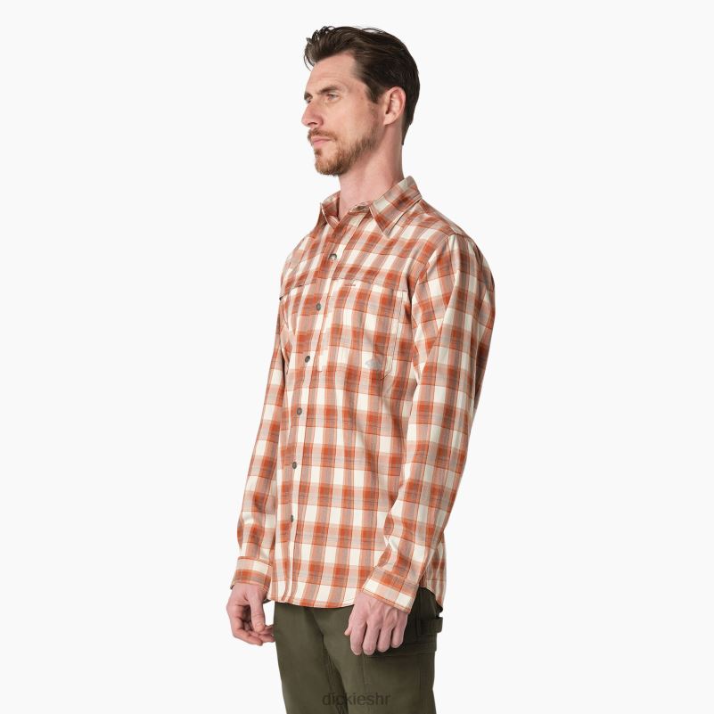 cool radna majica dugih rukava muškarci Dickies bakreno/smeđi karirani (c1w) 6BPL6679 radna odjeća