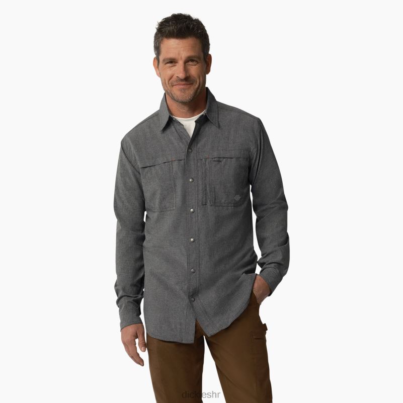 cool radna majica dugih rukava muškarci Dickies drveni ugljen (cdh) 6BPL6678 radna odjeća